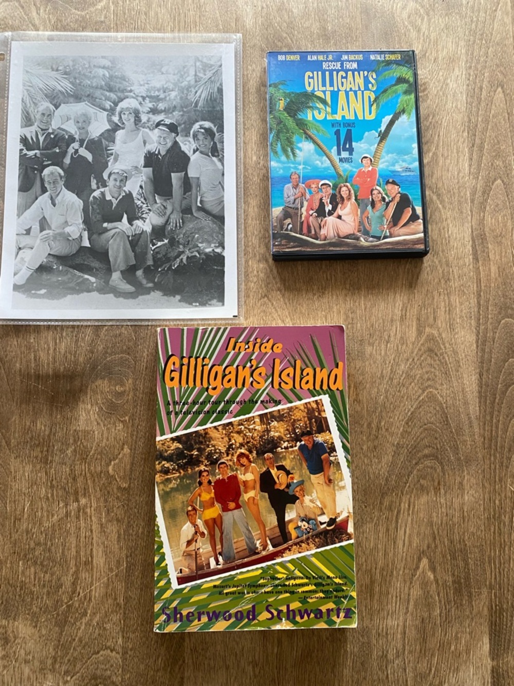 Gilligan’s Island Package of book, a DVD and Cast Picture.